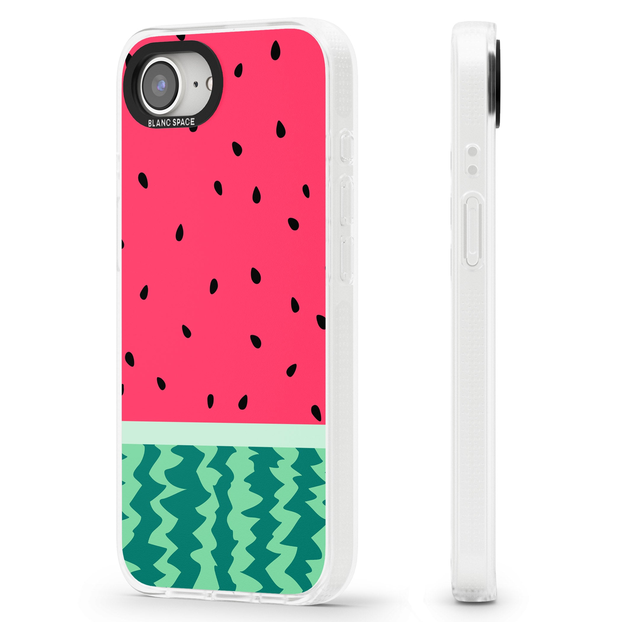 Full Watermelon Print iPhone 16e Clear Case Impact Air - Blanc Space