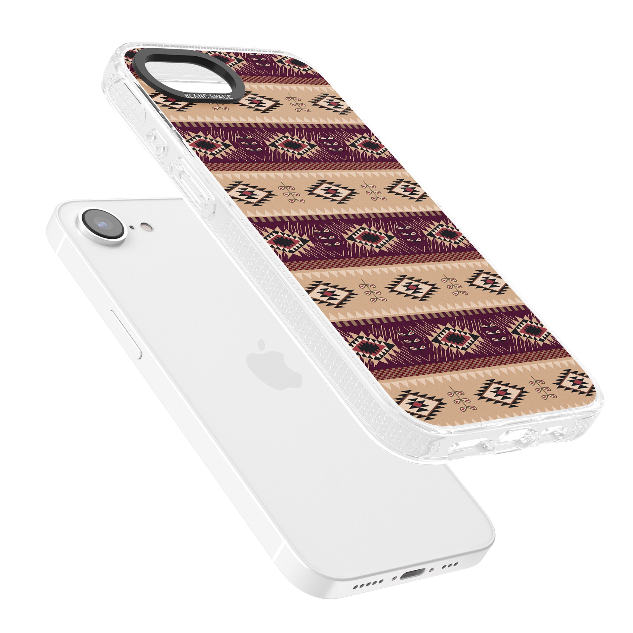 Western Poncho iPhone 16e Clear Case Impact Air - Blanc Space