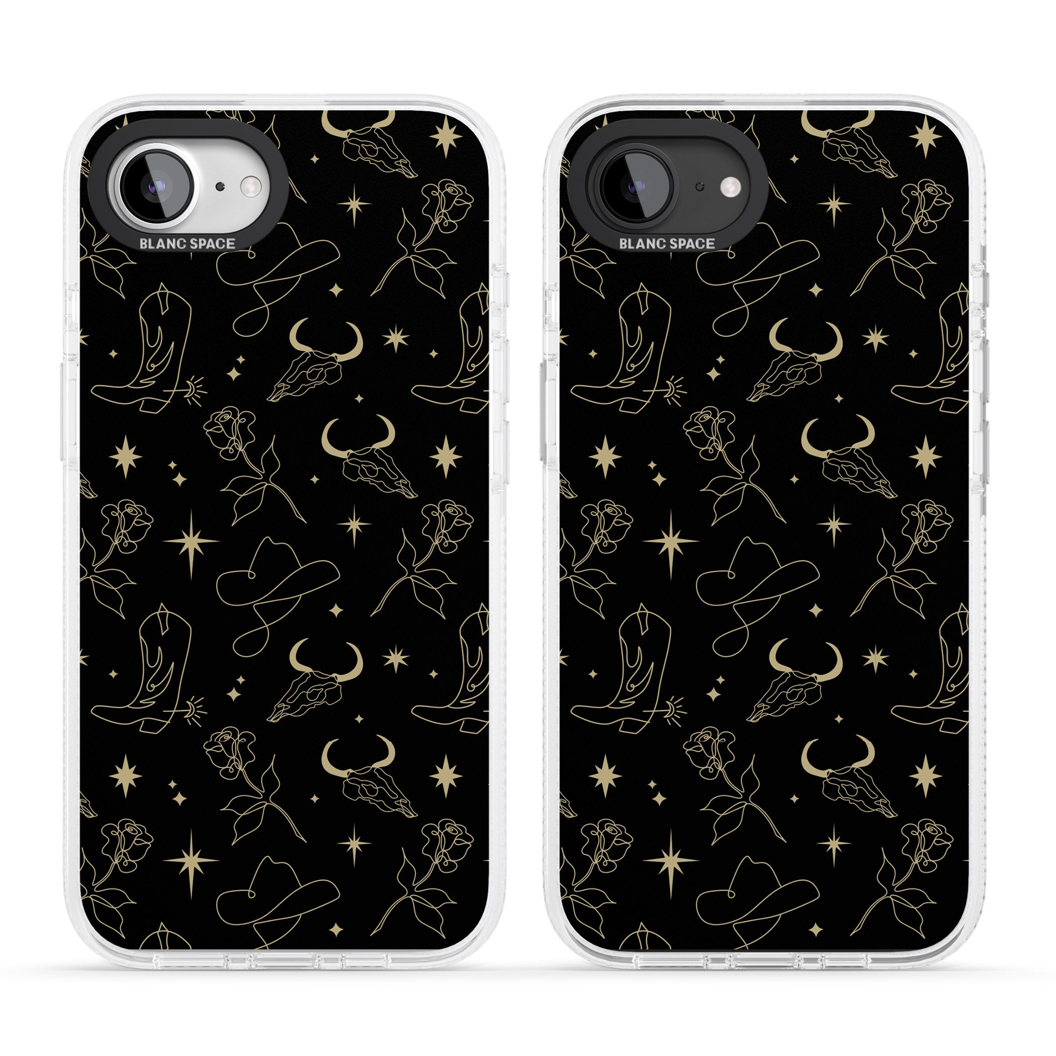Celestial West Pattern iPhone 16e Clear Case Impact Air - Blanc Space