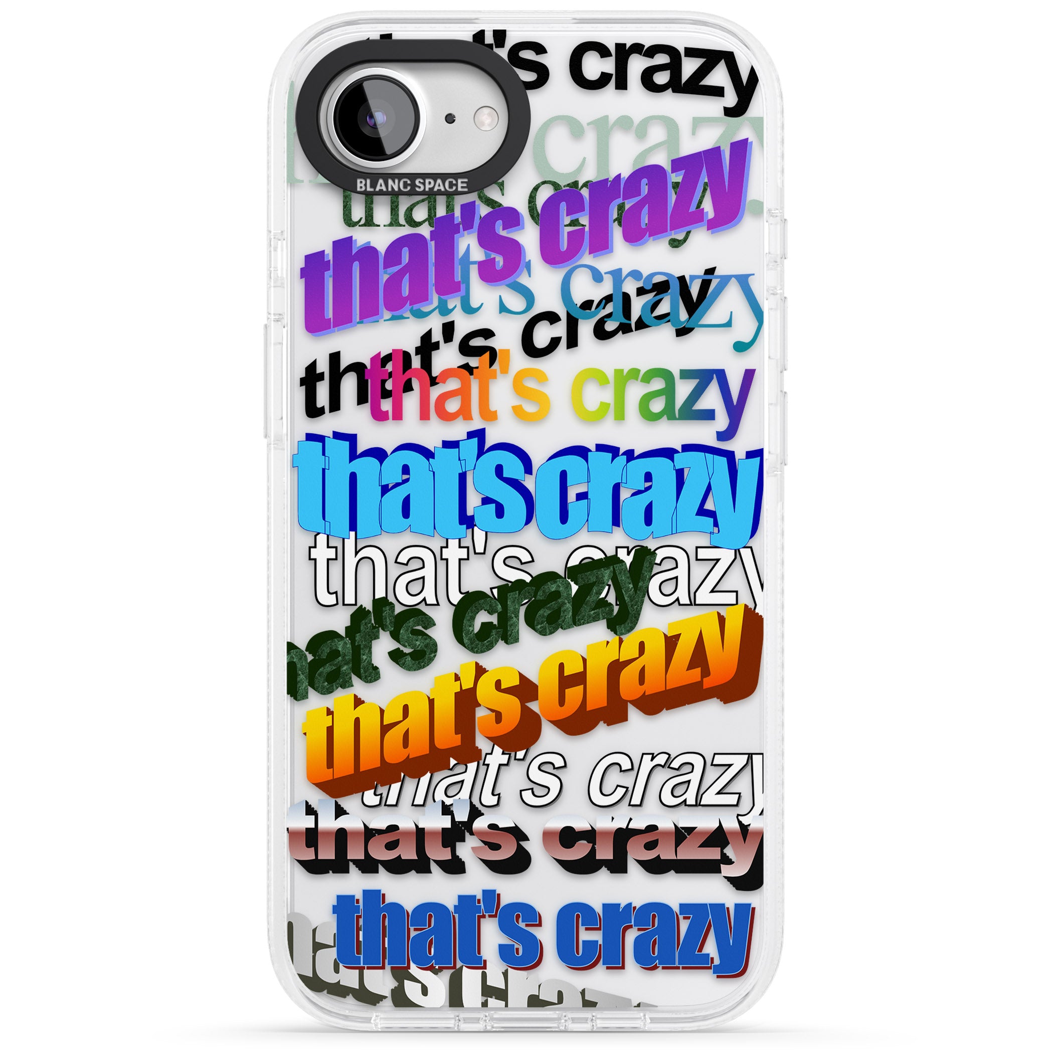 That's Crazy iPhone 16e Clear Case Impact Air - Blanc Space