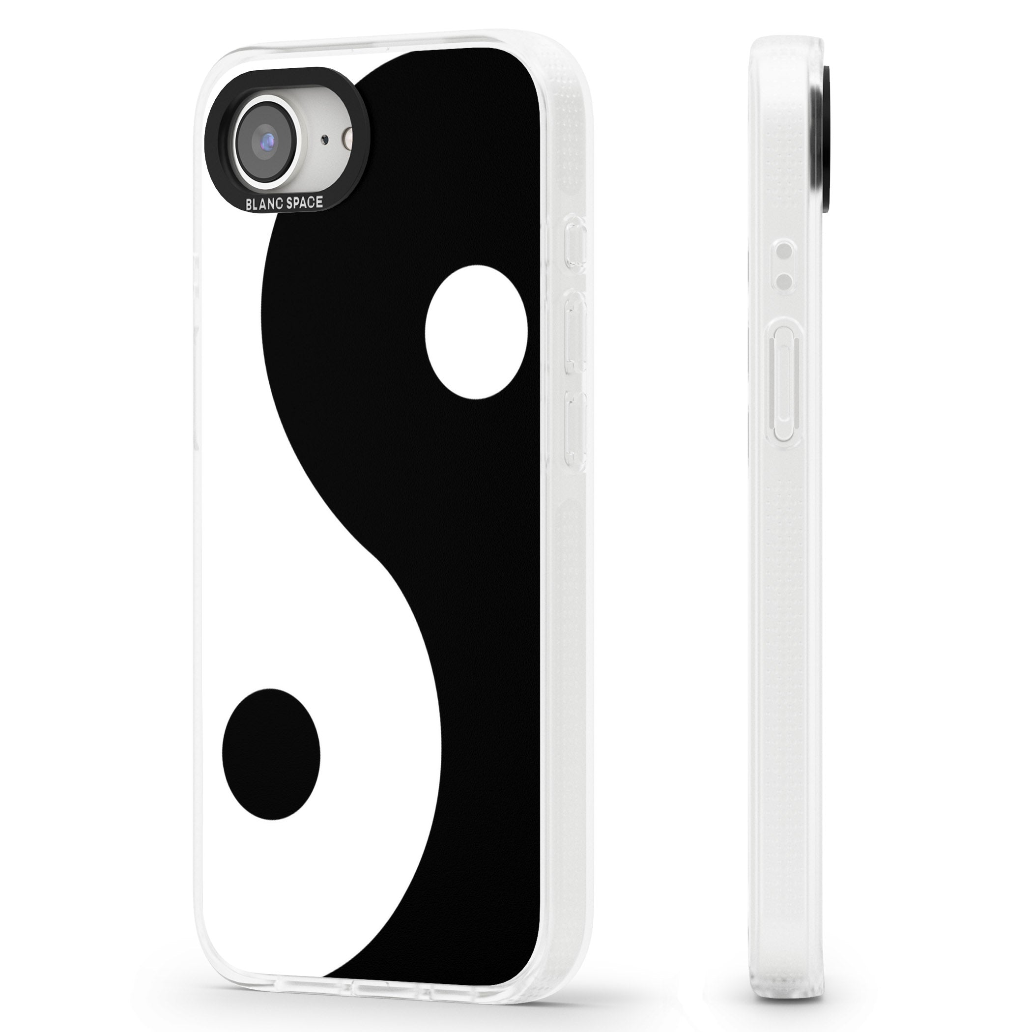 Large Yin Yang iPhone 16e Clear Case Impact Air - Blanc Space