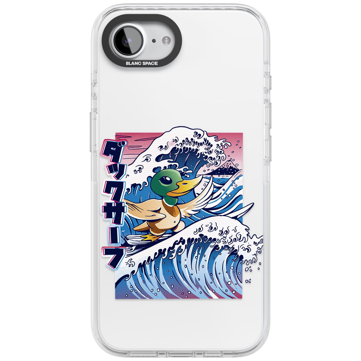 Duck Surf iPhone 16e / iPhone 17e Impact Clear Phone Case front