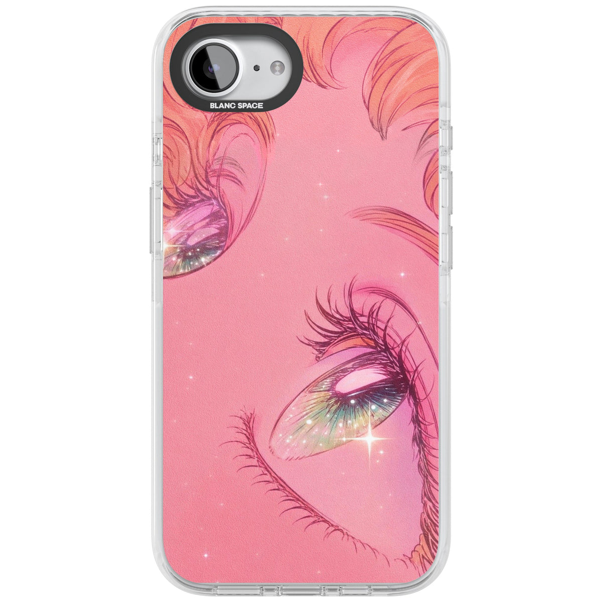 Pink Ethereal Gaze iPhone 16e / iPhone 17e Impact Clear Phone Case front