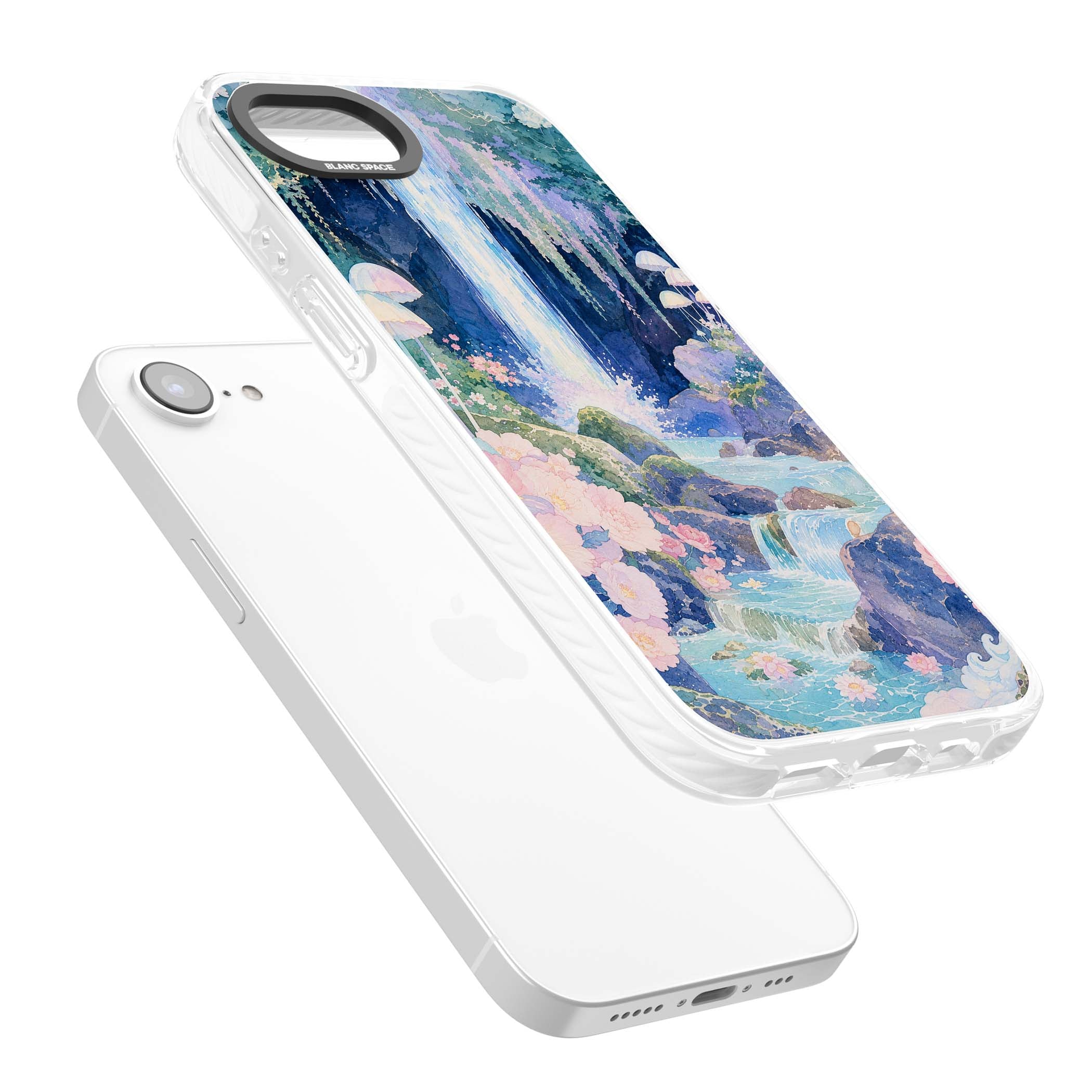 Mystic Waterfall art iPhone case | Clear Impact case for iPhone 16e, iPhone 17e