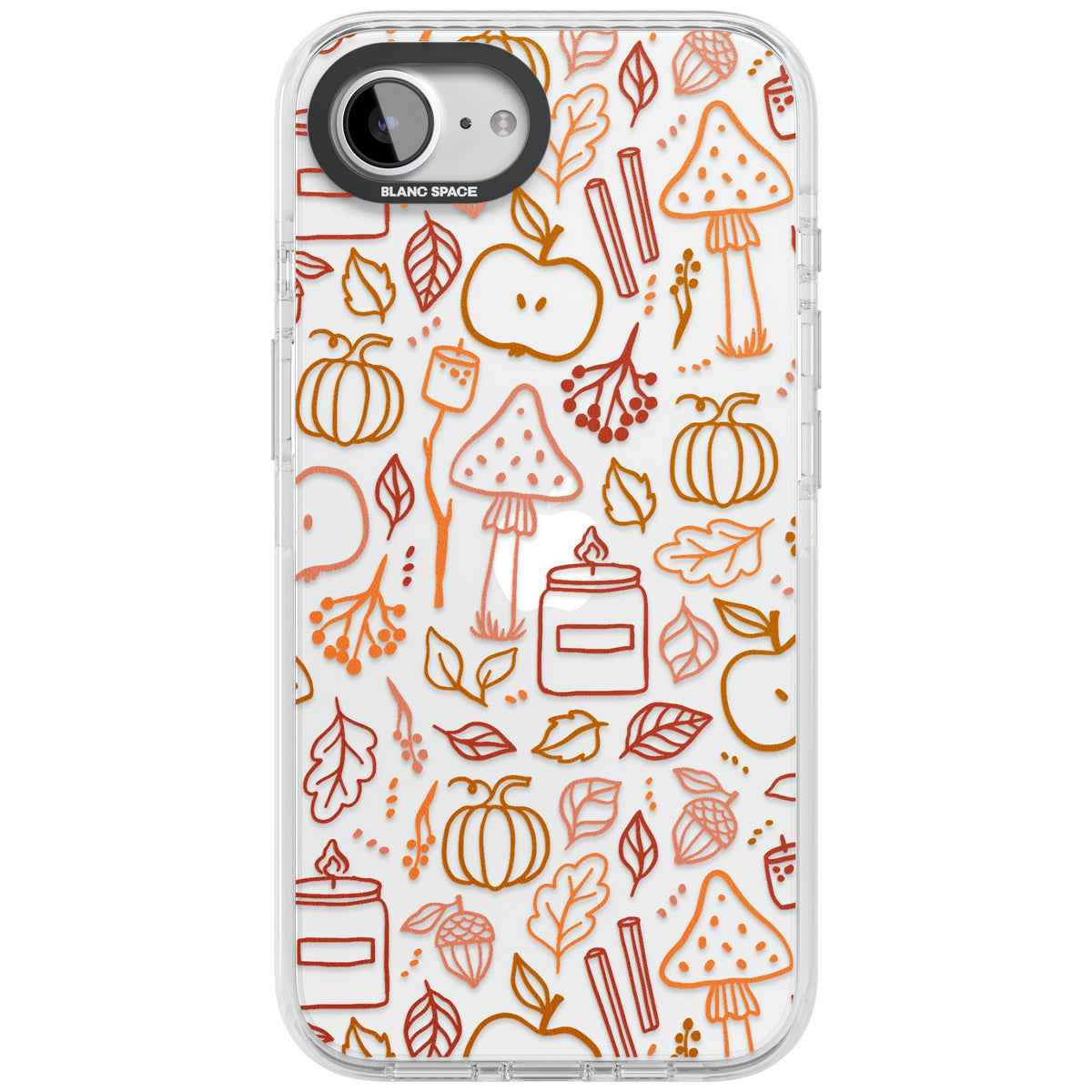 Autumn Line Pattern iPhone 16e / iPhone 17e Impact Clear Phone Case front