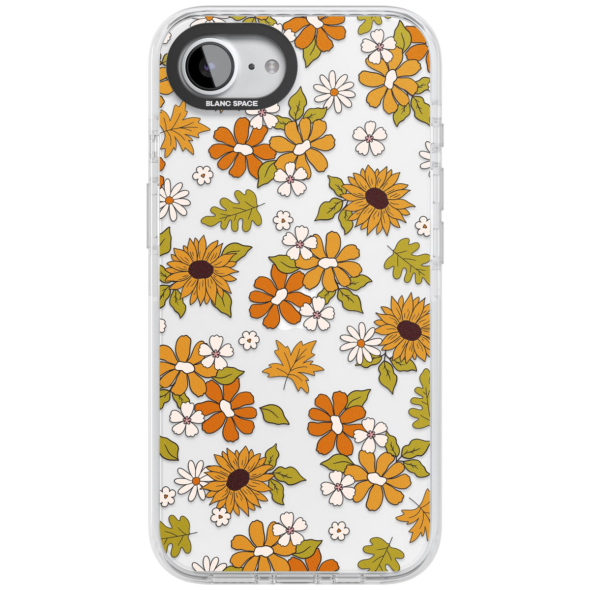 Boho Sunflowers iPhone 16e / iPhone 17e Impact Clear Phone Case front