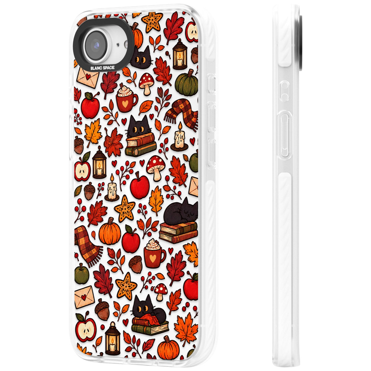 Autumn Mix iPhone 16e / iPhone 17e Impact Clear Phone Case side