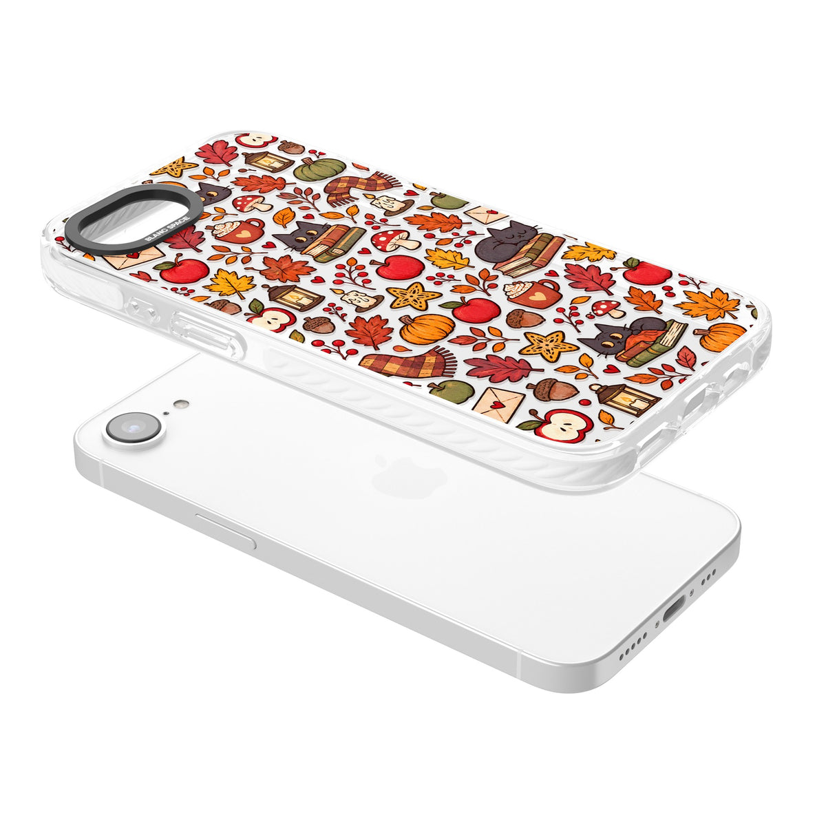 Autumn Mix iPhone 16e / iPhone 17e Impact Clear Phone Case angled