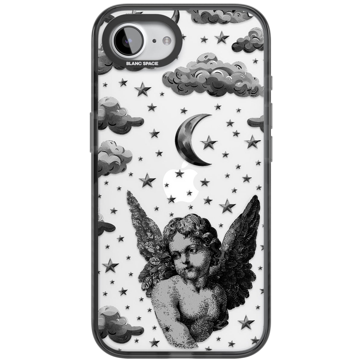 Celestial Cherub iPhone 16e / iPhone 17e Impact Black Phone Case front