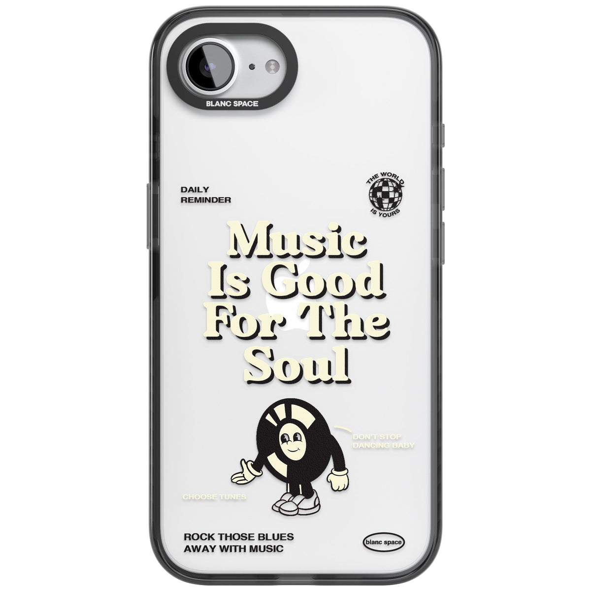 Music Is Good For The Soul iPhone 16e / iPhone 17e Impact Black Phone Case front