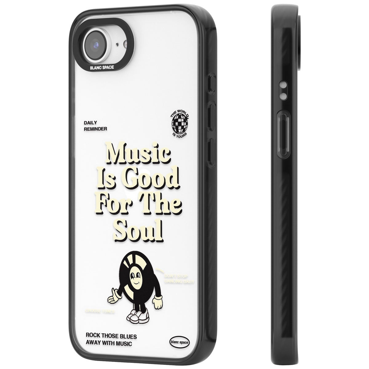 Music Is Good For The Soul iPhone 16e / iPhone 17e Impact Black Phone Case side