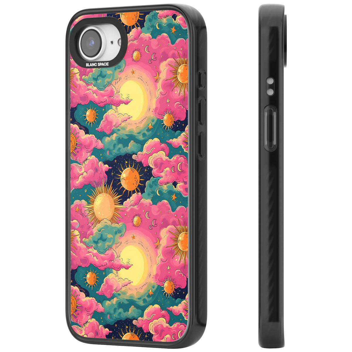 Starlight Clouds iPhone 16e / iPhone 17e Impact Black Phone Case side