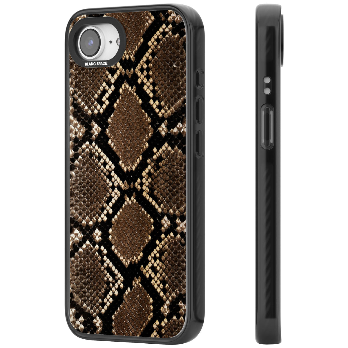 Snakeskin iPhone 16e / iPhone 17e Impact Black Phone Case side