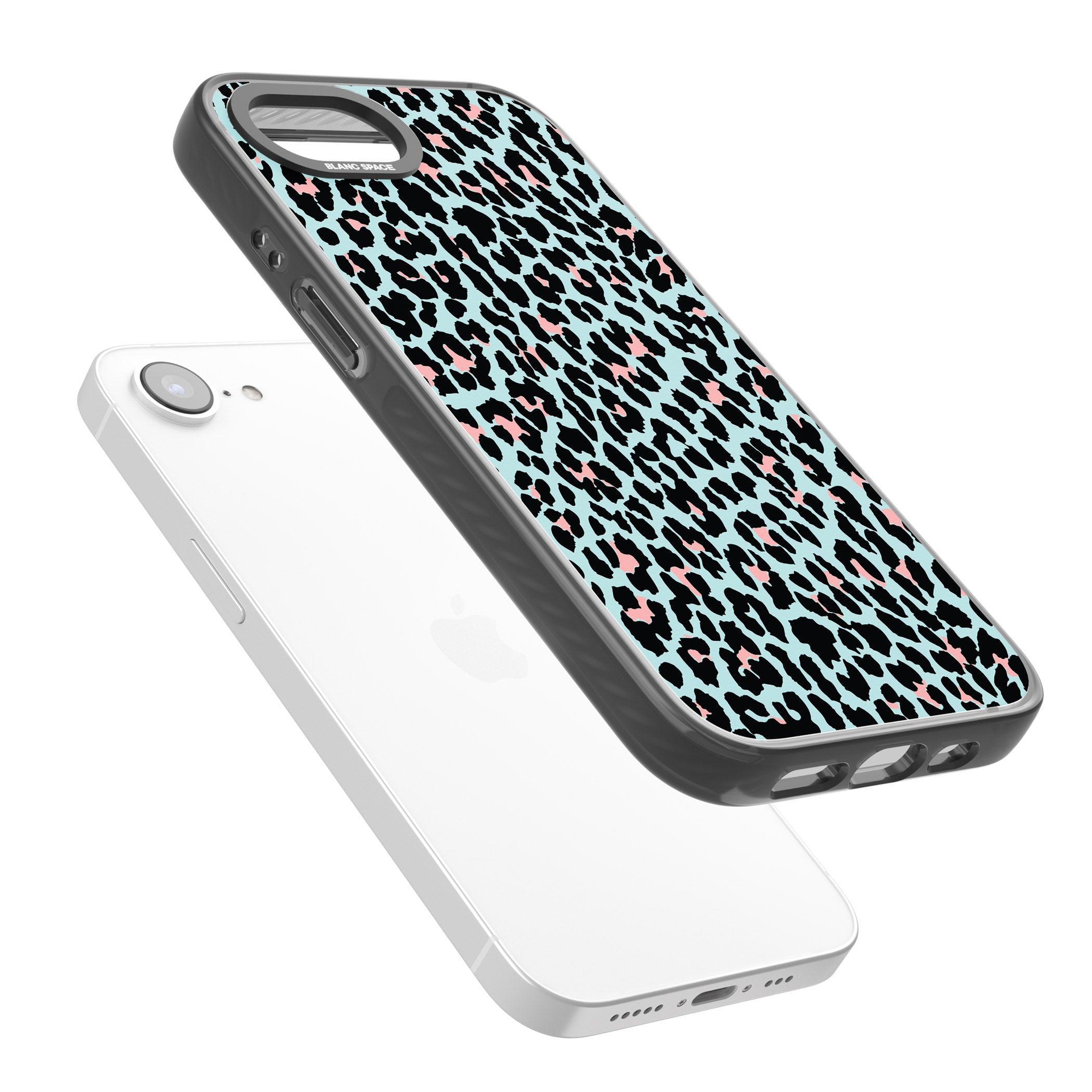 Pastel Blue & Pink Leopard Print