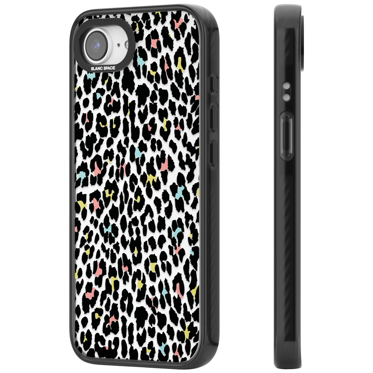 Sugar Leopard iPhone 16e / iPhone 17e Impact Black Phone Case side
