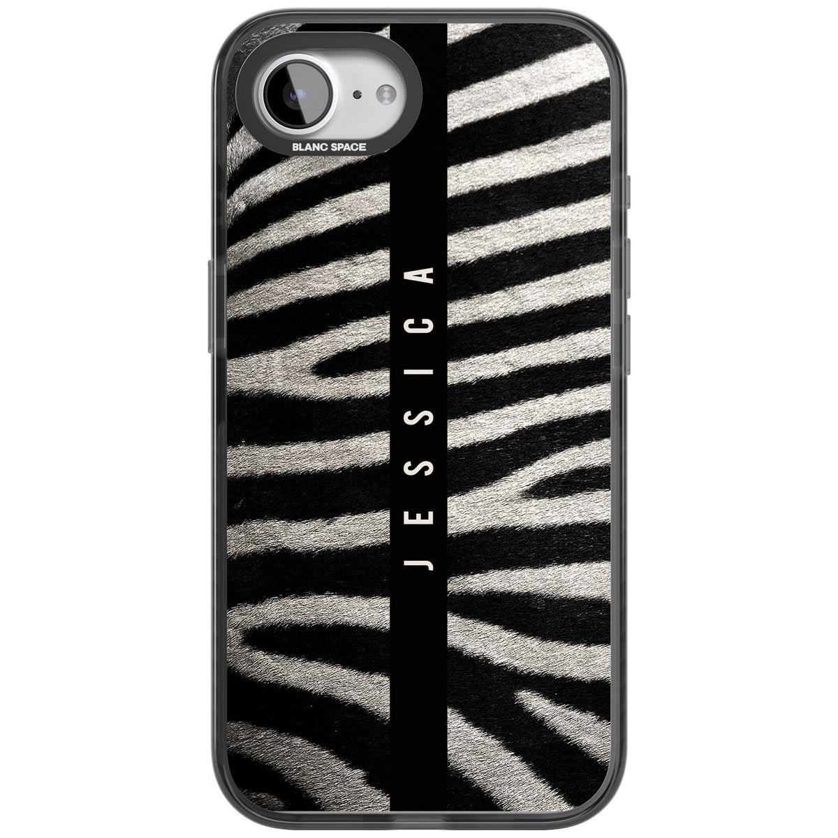 Zebra Print iPhone 16e / iPhone 17e Impact Black Phone Case front