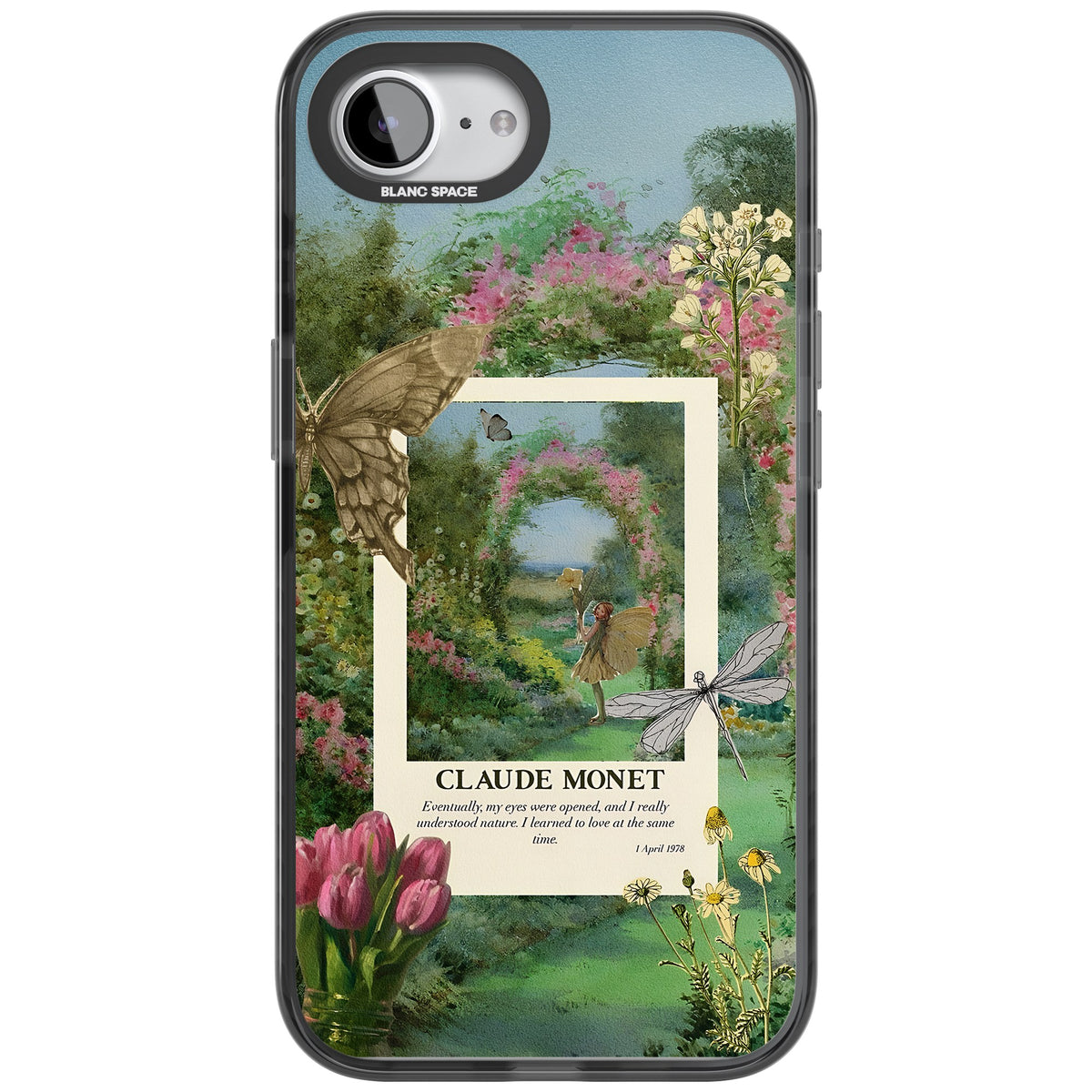 Monet Fairy Garden iPhone 16e / iPhone 17e Impact Black Phone Case front