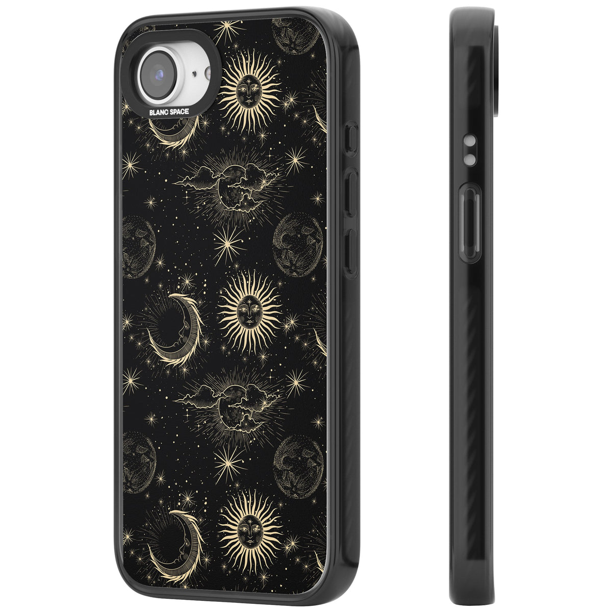 Celestial Almanac iPhone 16e / iPhone 17e Impact Black Phone Case side