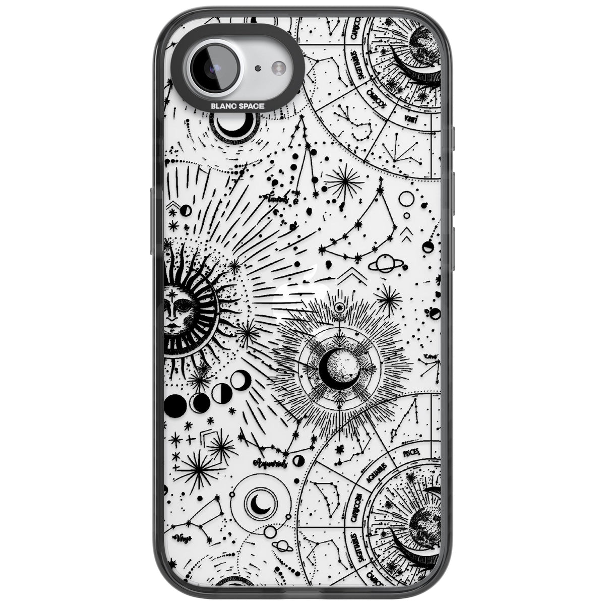 Celestial Chart iPhone 16e / iPhone 17e Impact Black Phone Case front