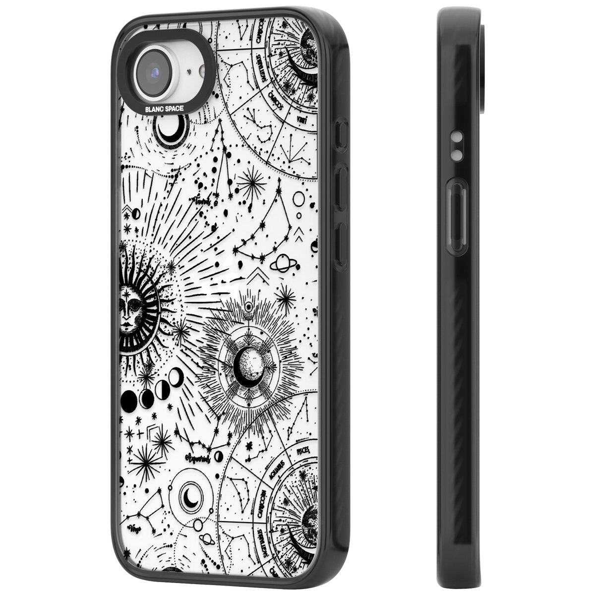 Celestial Chart iPhone 16e / iPhone 17e Impact Black Phone Case side