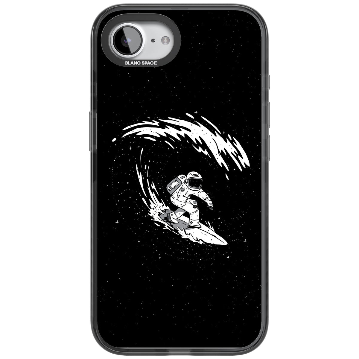 Cosmic Surf iPhone 16e / iPhone 17e Impact Black Phone Case front