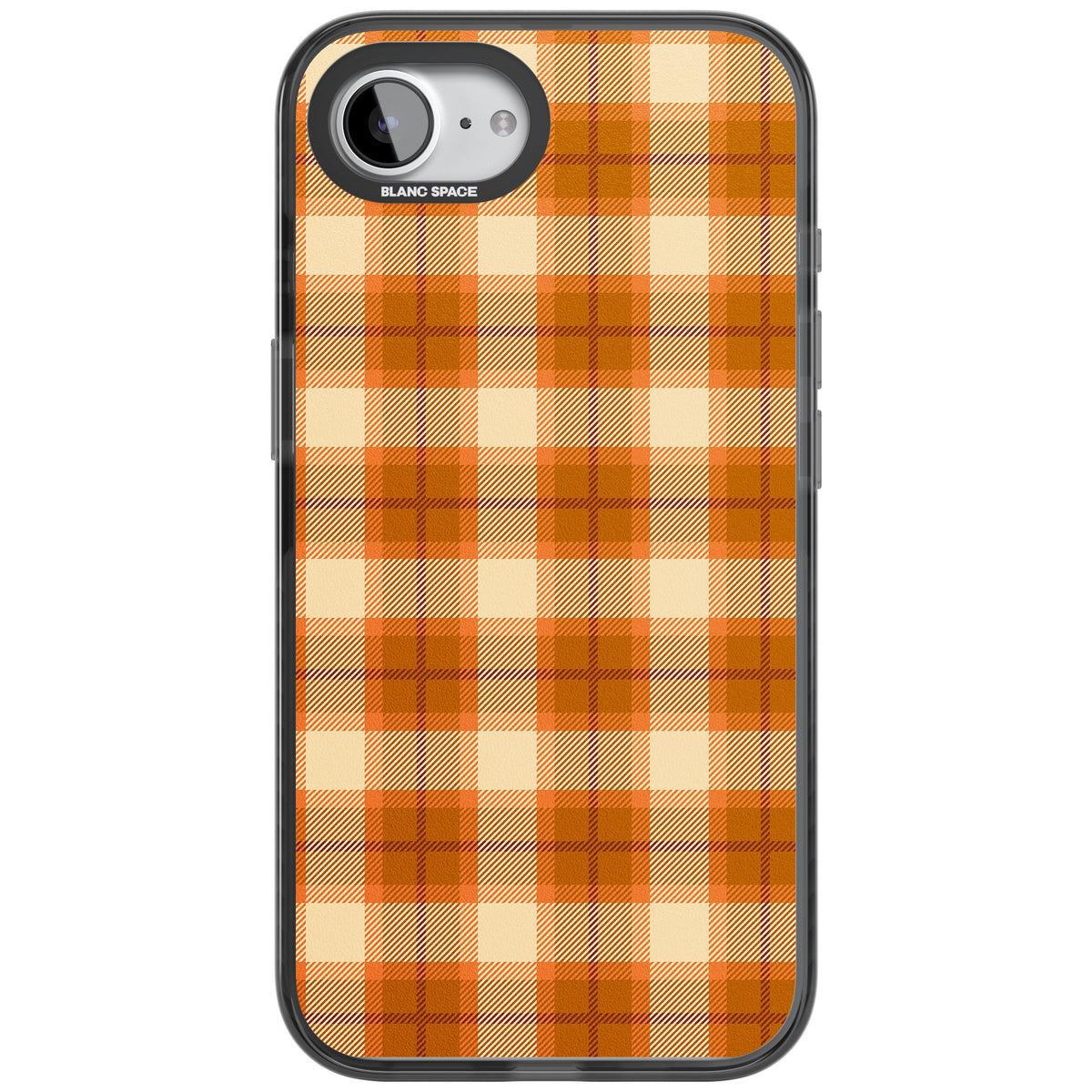 Pumpkin Plaid iPhone 16e / iPhone 17e Impact Black Phone Case front