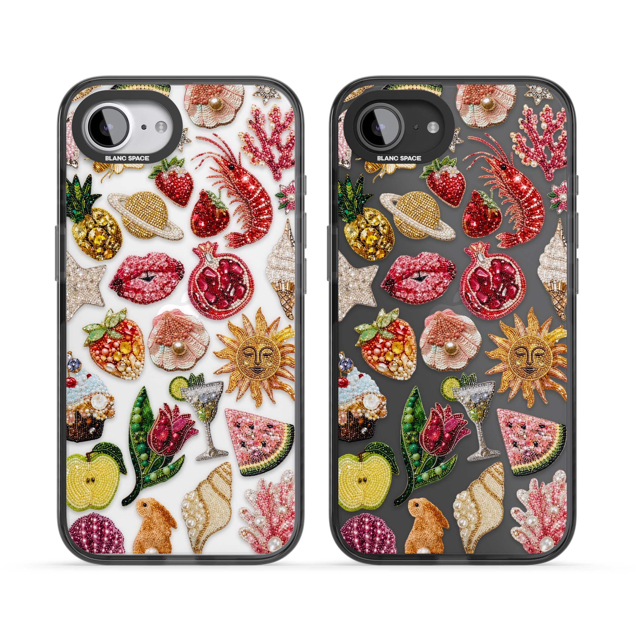 Beaded Riviera coquette iPhone case | Black Impact case for iPhone 16e, iPhone 17e