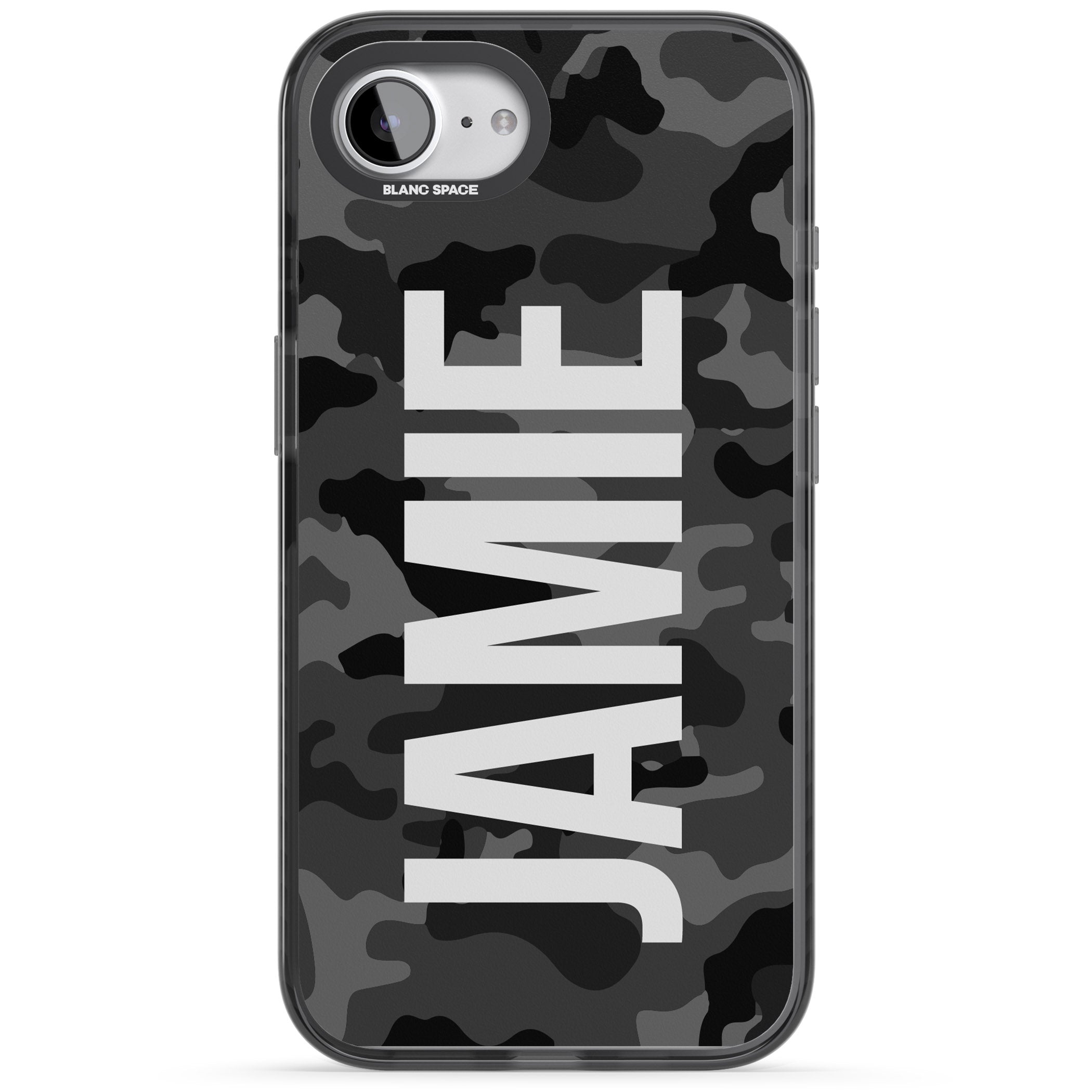 Personalised Black Camo Name Vertical