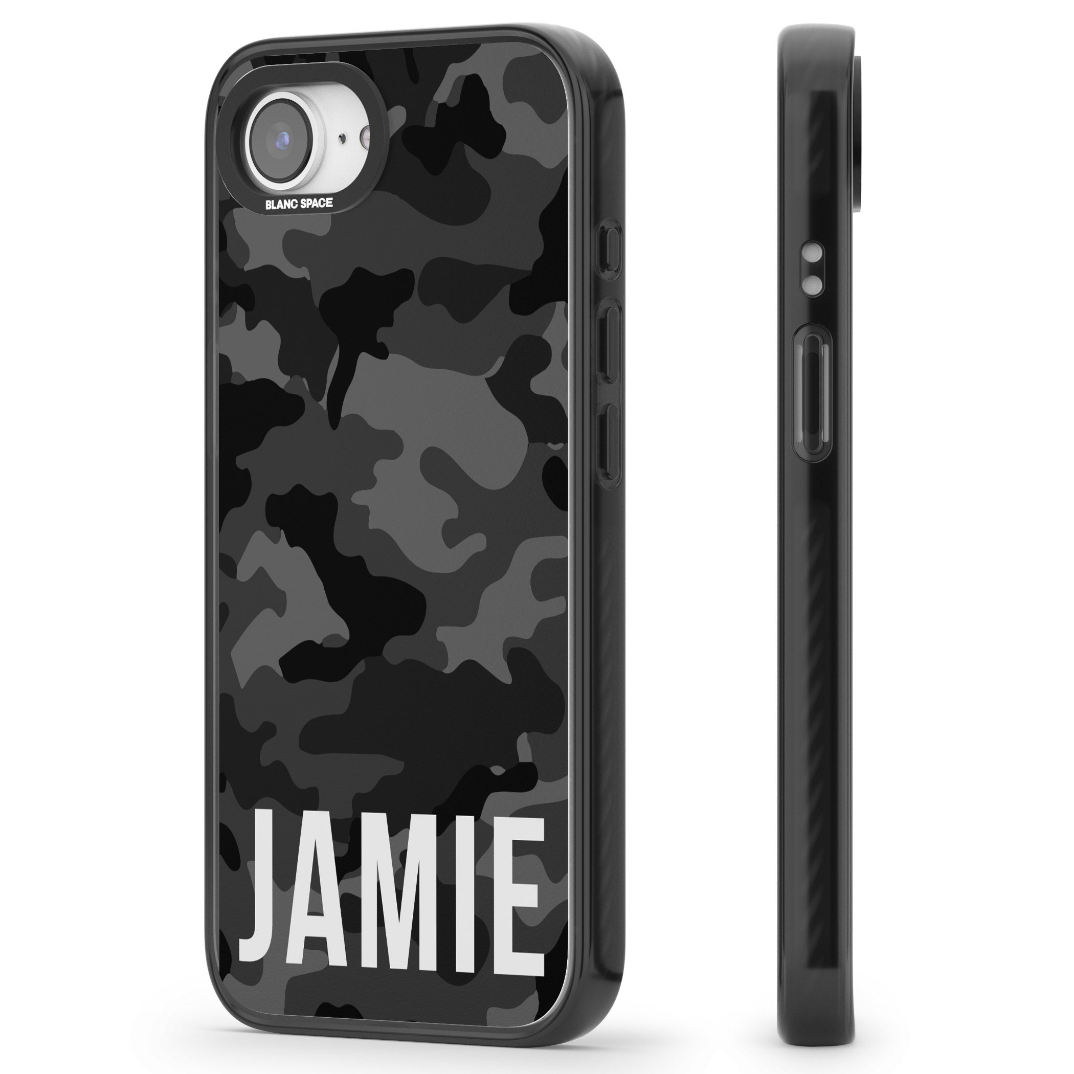 Personalised Black Camo Name Horizontal