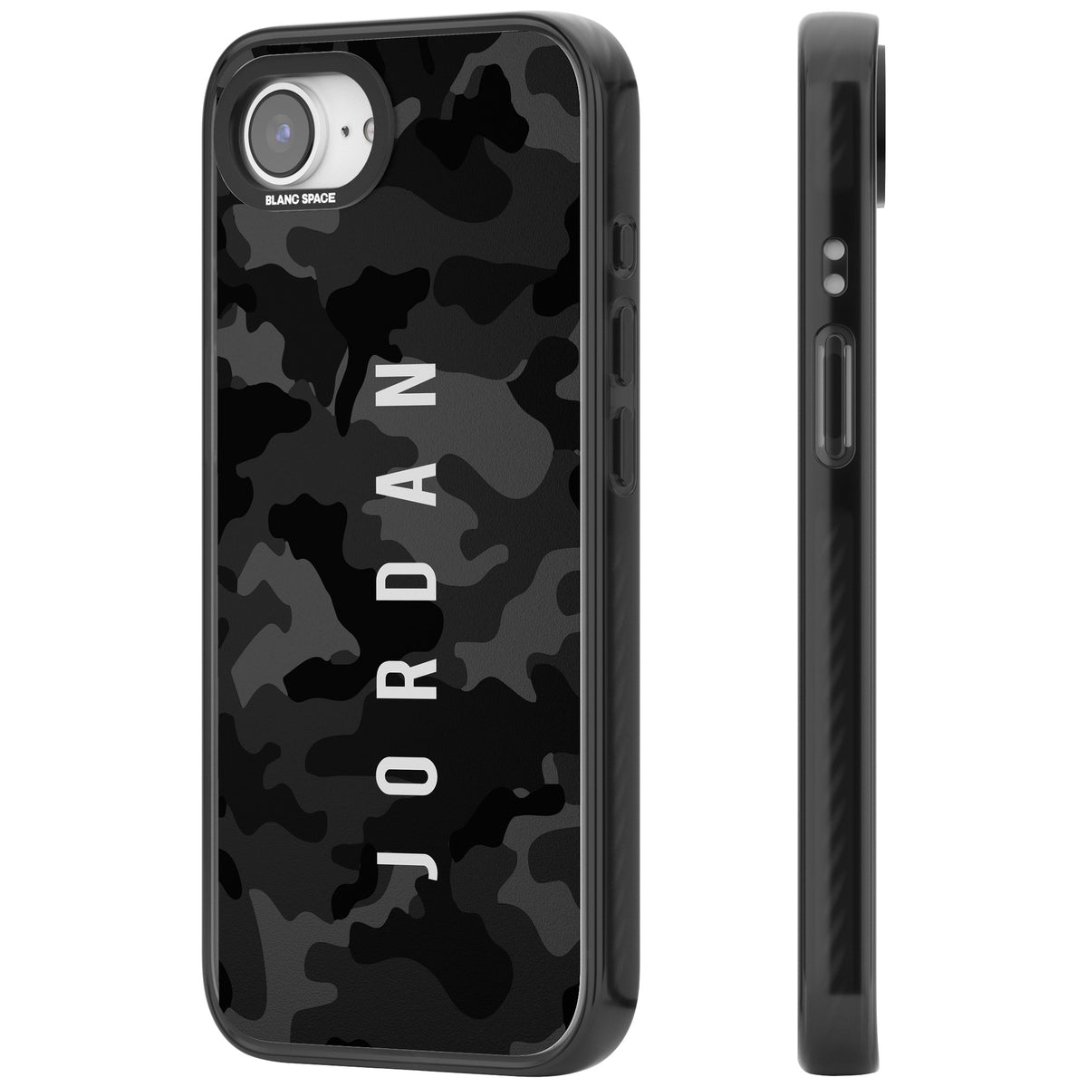 Personalised Urban Camo iPhone 16e / iPhone 17e Impact Black Phone Case side