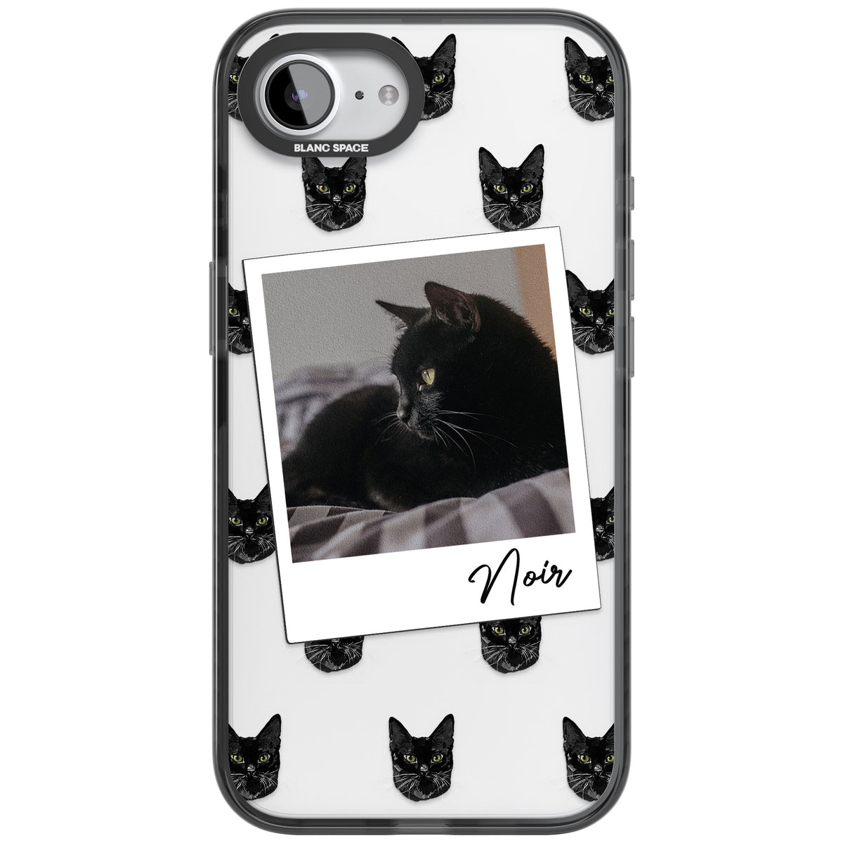 Personalised Bombay Cat Photo iPhone 16e / iPhone 17e Impact Black Phone Case front