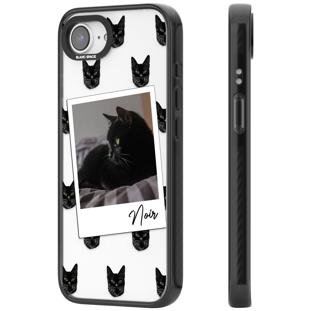 Personalised Bombay Cat Photo iPhone 16e / iPhone 17e Impact Black Phone Case side