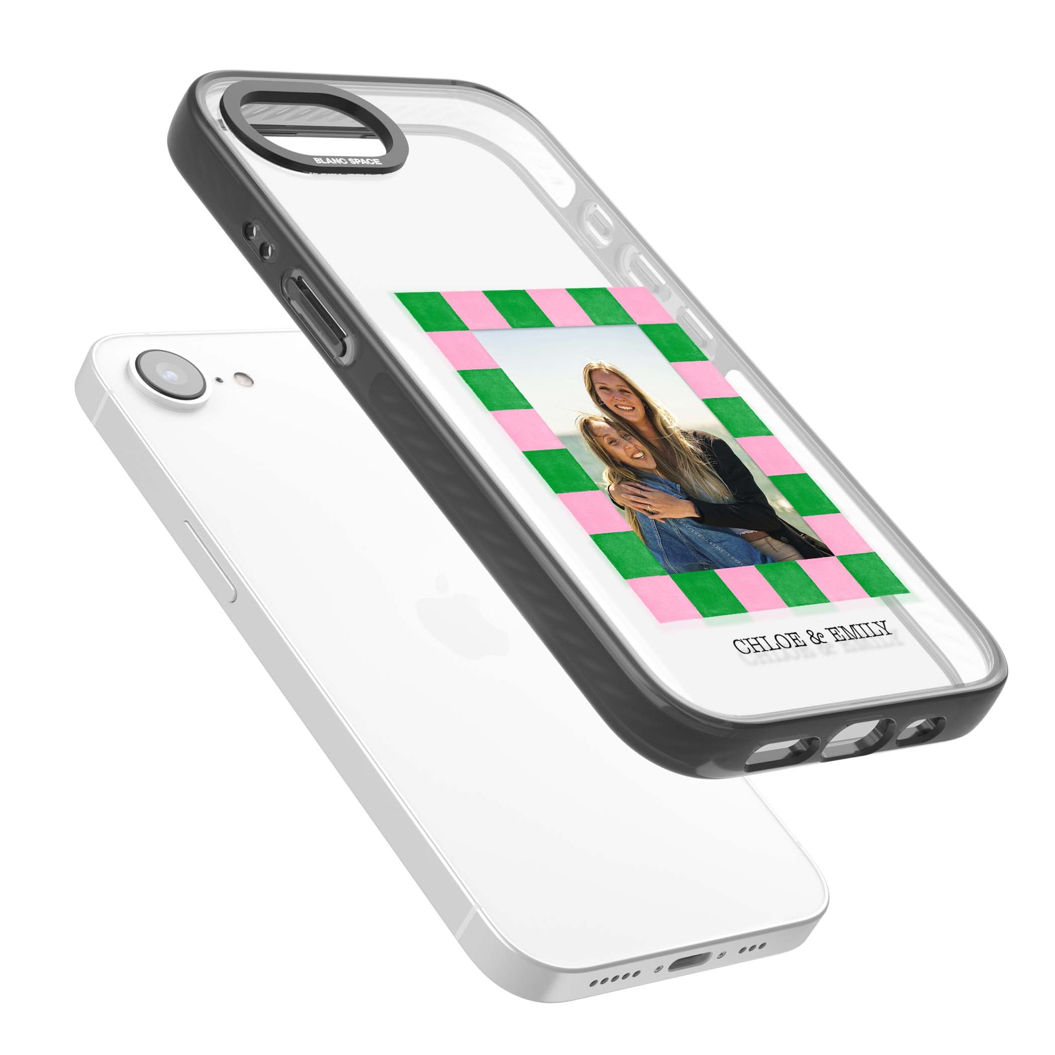 Riviera Check Photo cute iPhone case | Black Impact case for iPhone 16e, iPhone 17e