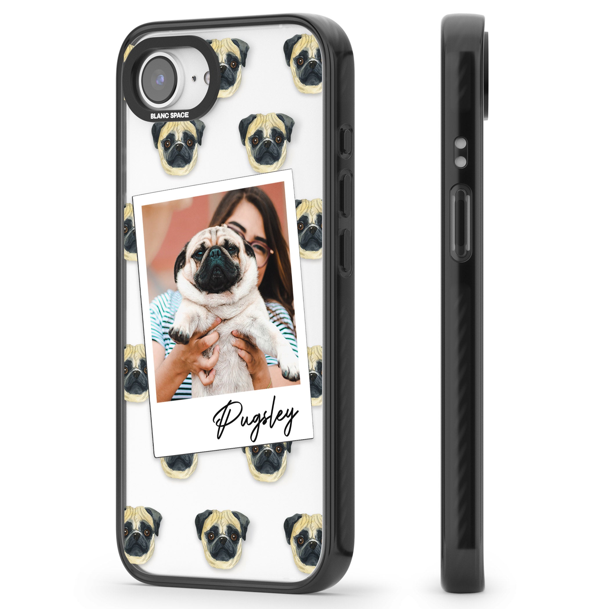 Personalised Pug Instant Camera Photo
