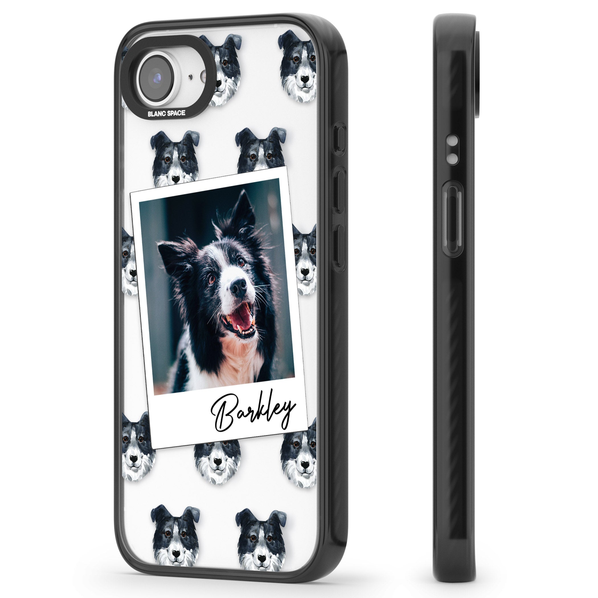 Personalised Border Collie Instant Camera Photo