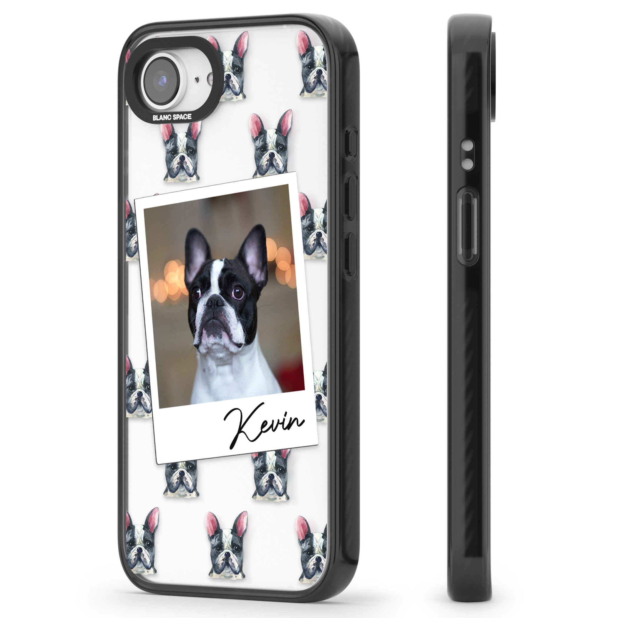 Personalised Black & White French Bulldog Instant Camera Photo