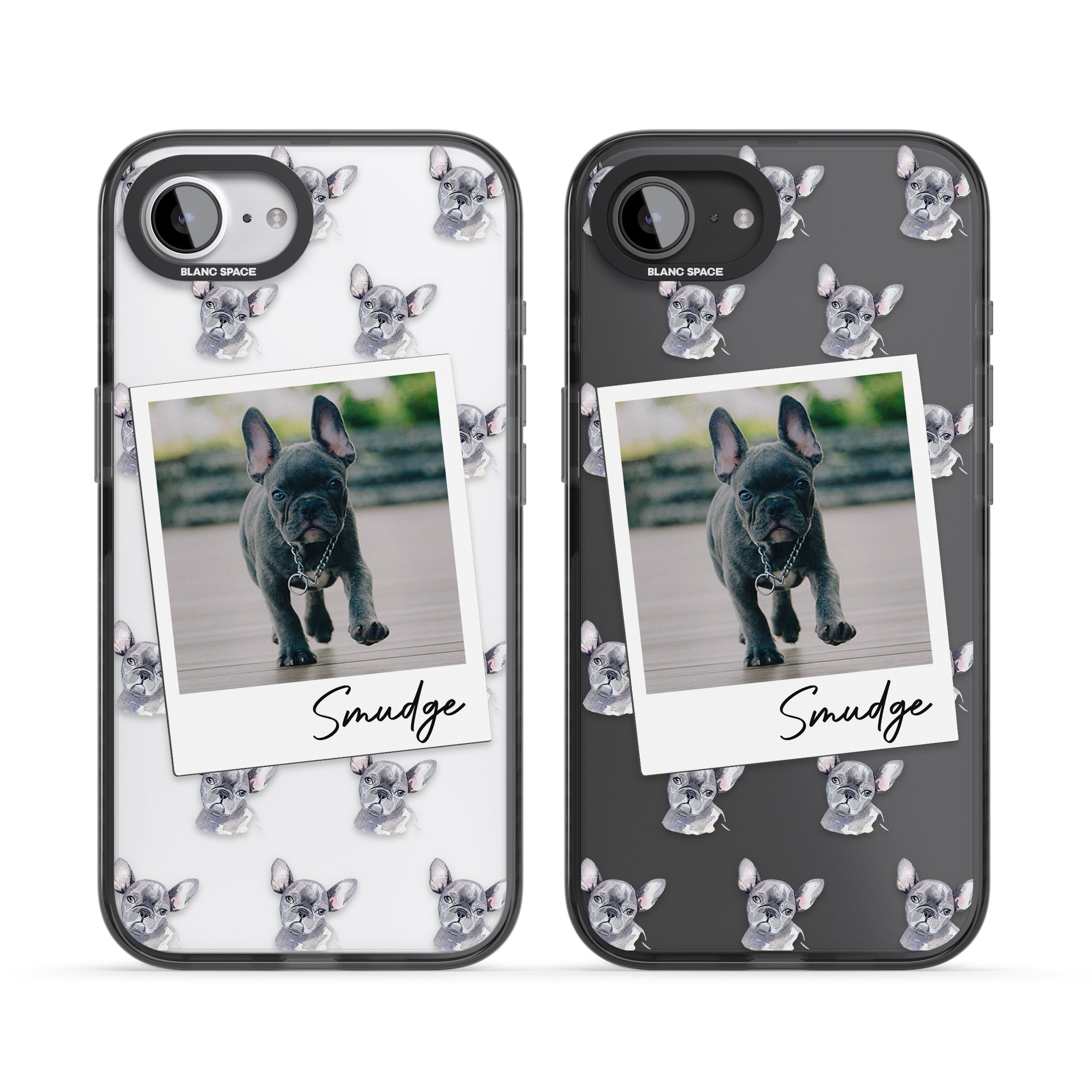 Personalised Grey French Bulldog Instant Camera Photo