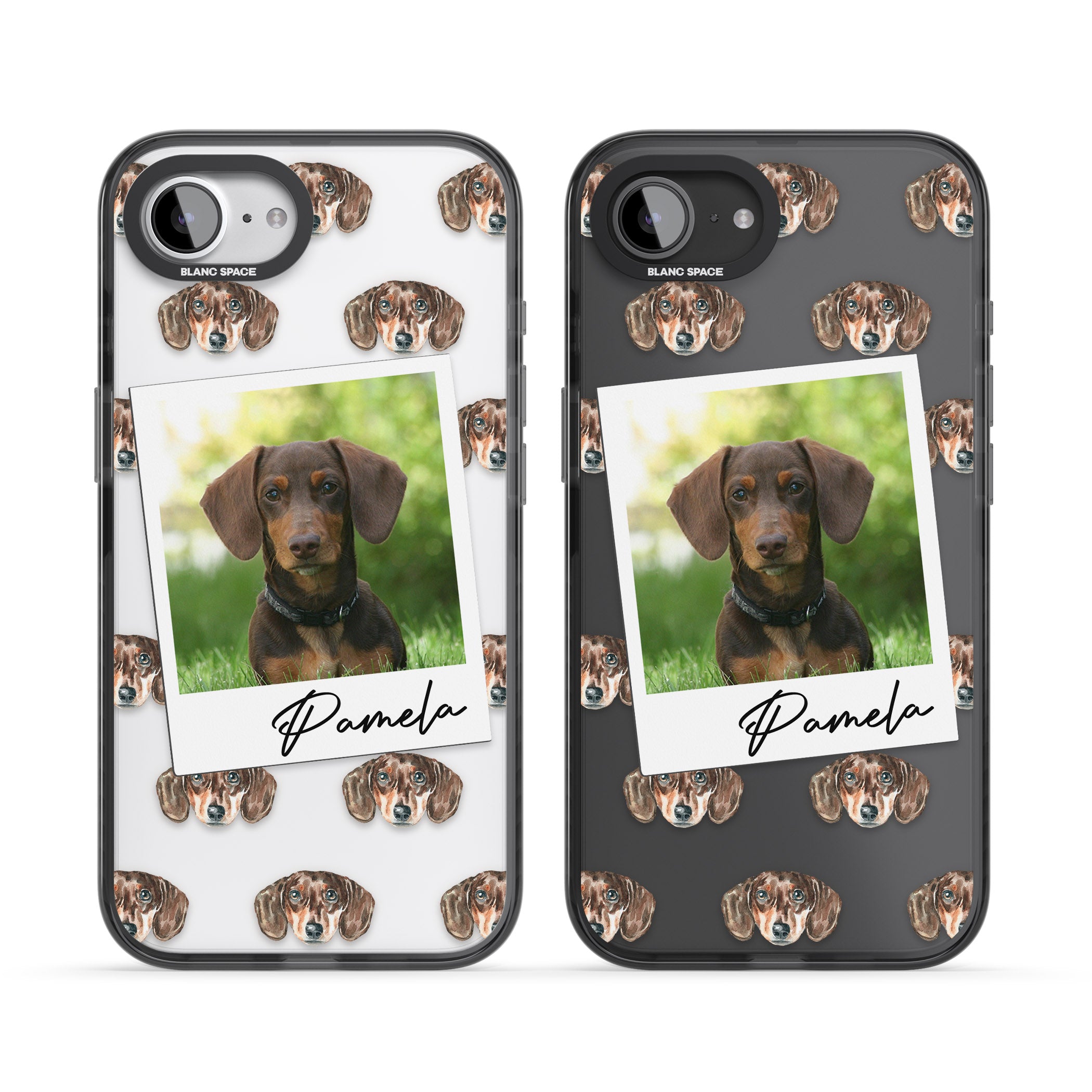 Personalised Brown Dachshund Instant Camera Photo