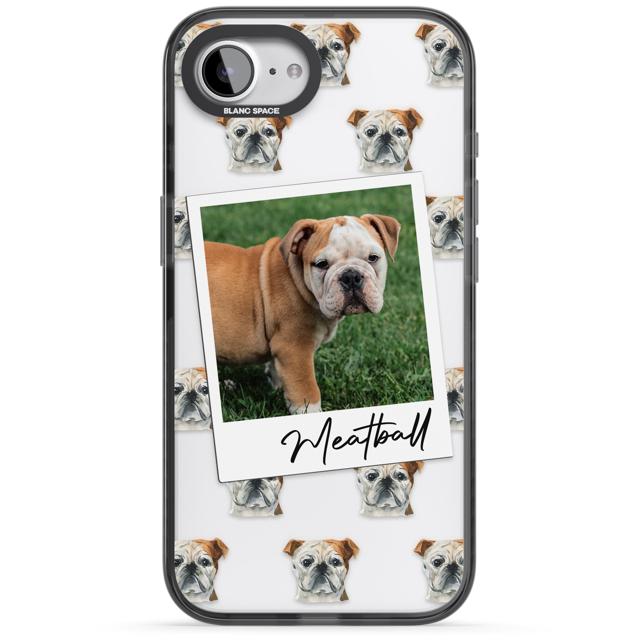 Personalised English Bulldog Instant Camera Photo
