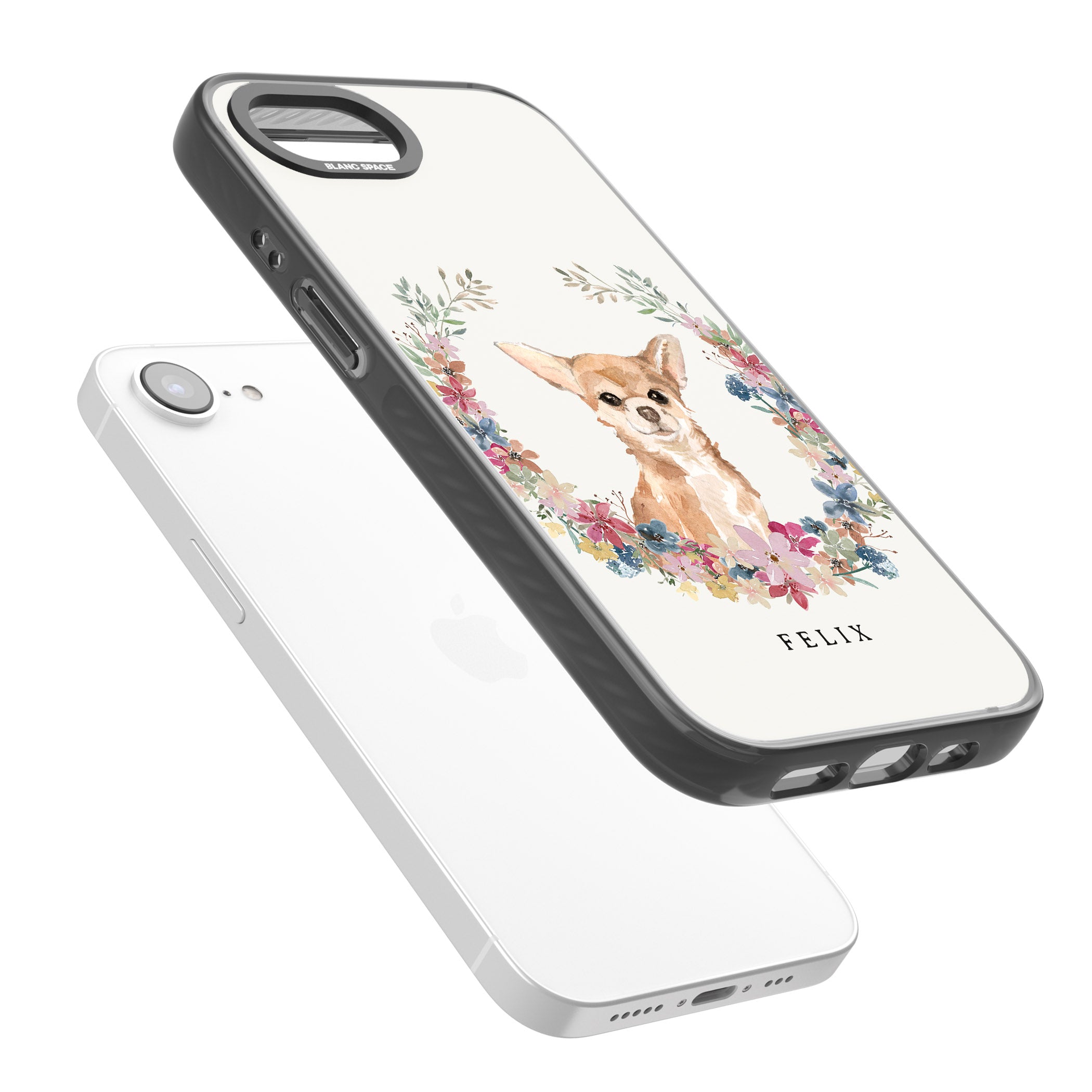 Personalised Chihuahua Floral Portrait