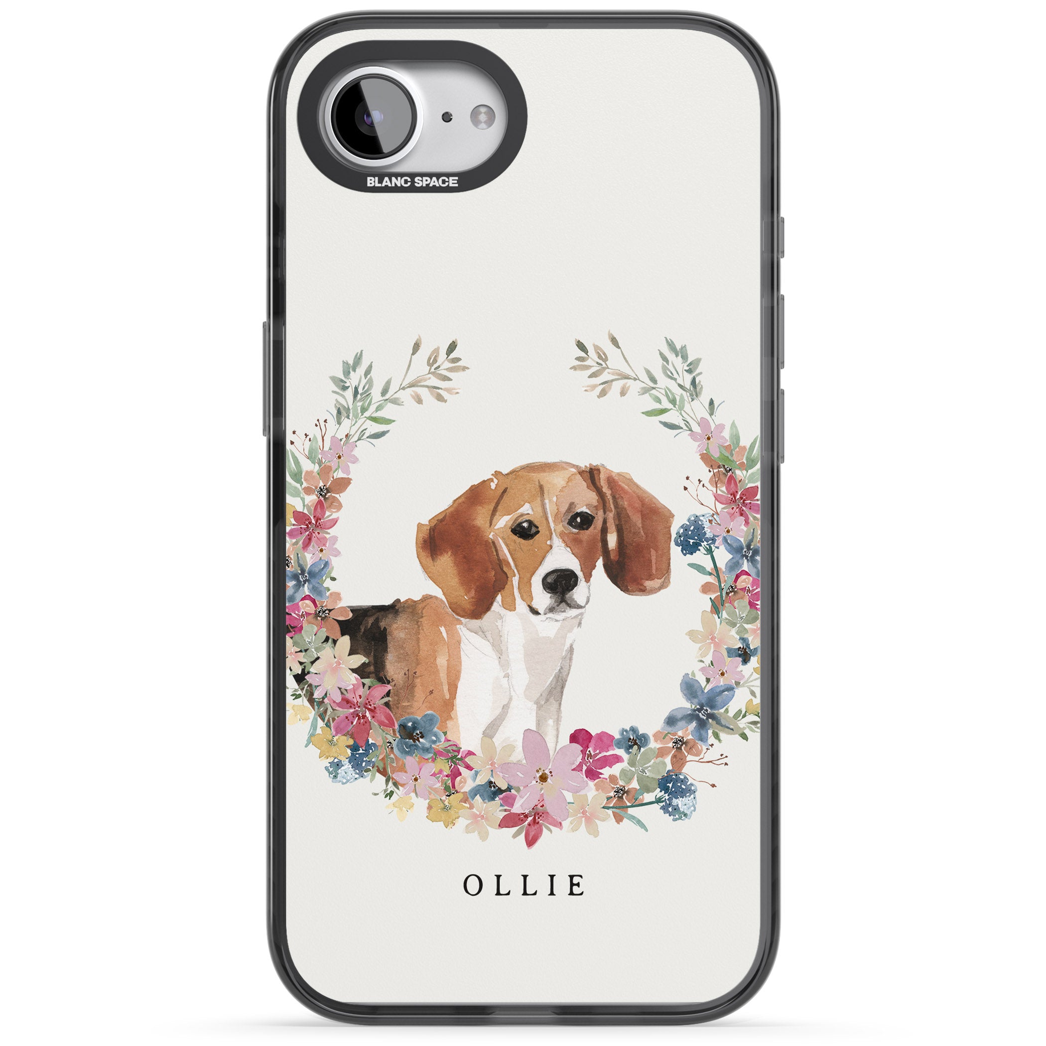 Personalised Beagle Floral Portrait