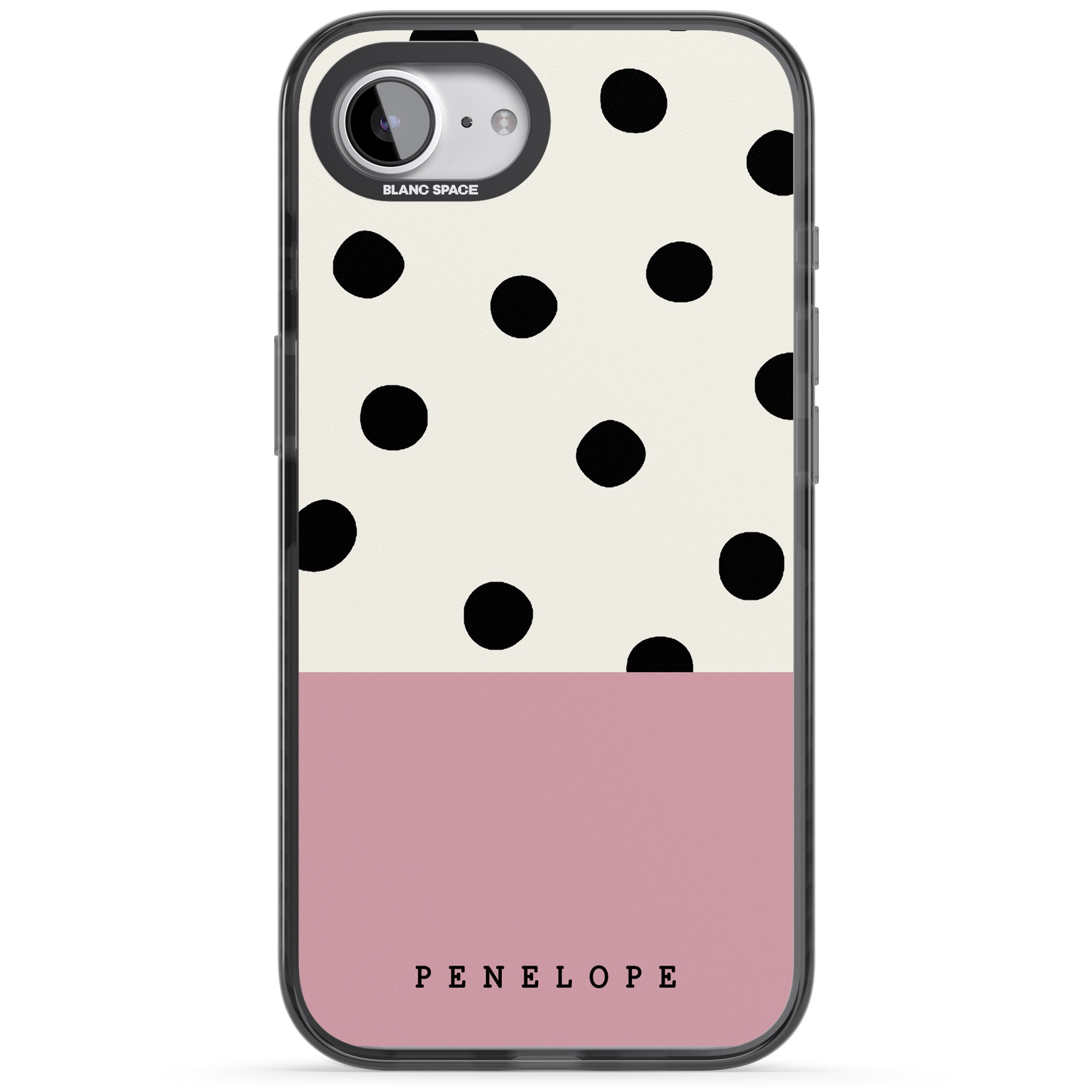 Personalised Pink Border Polka Dot