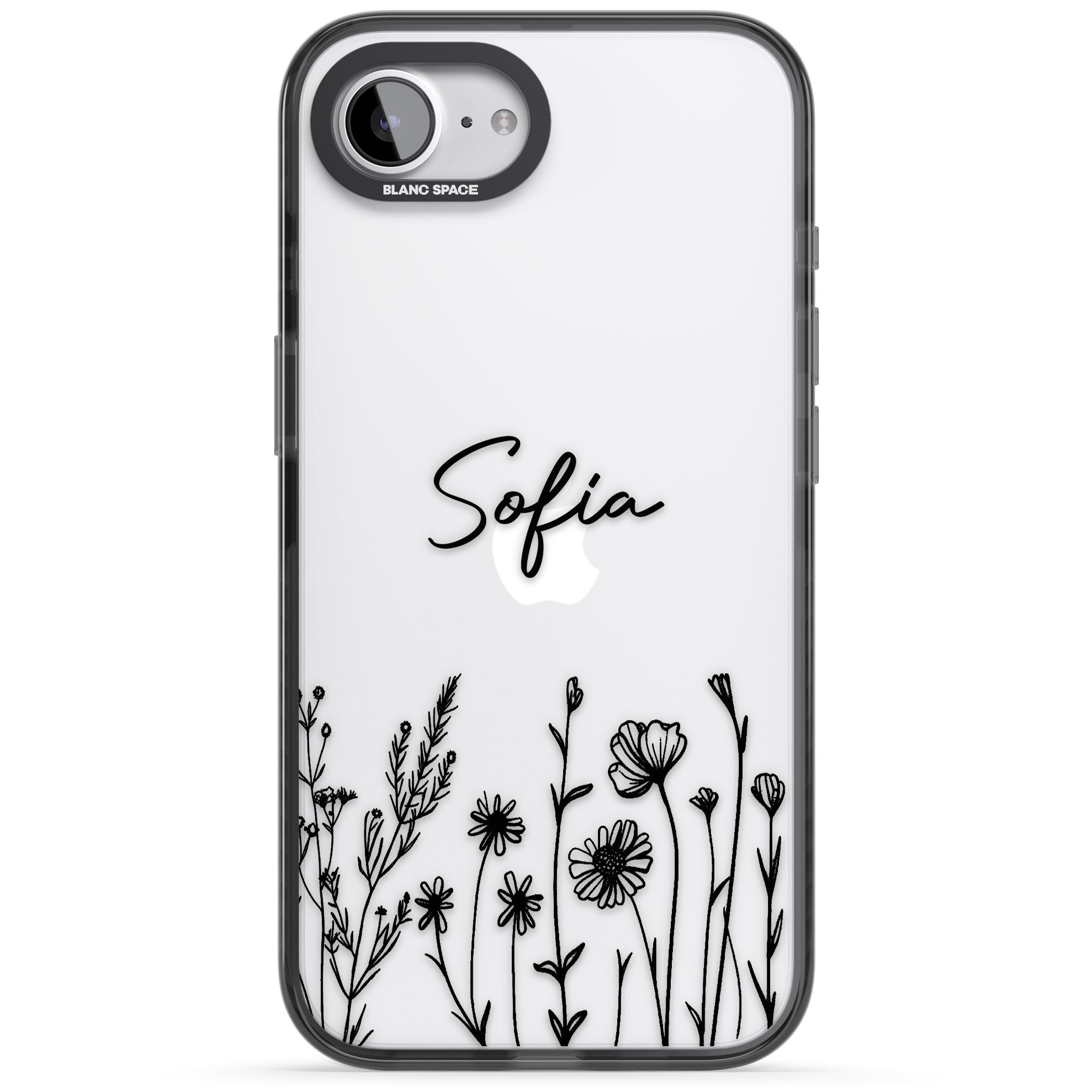 Personalised Black Wildflowers