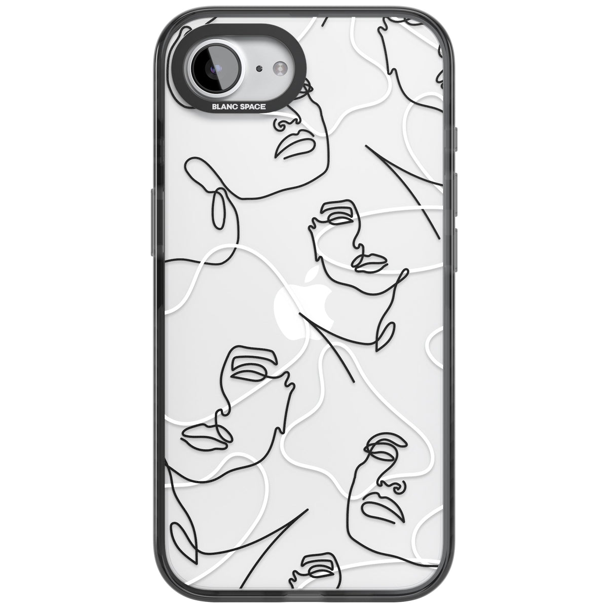 Abstract Faces iPhone 16e / iPhone 17e Impact Black Phone Case front