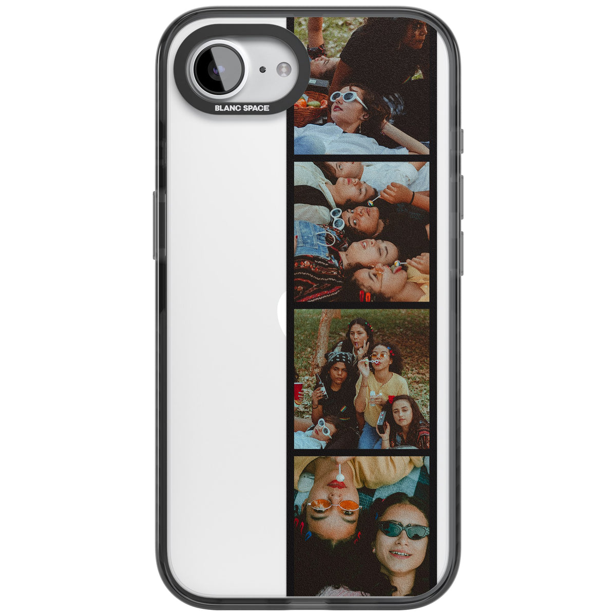Personalised Photo Strip iPhone 16e / iPhone 17e Impact Black Phone Case front
