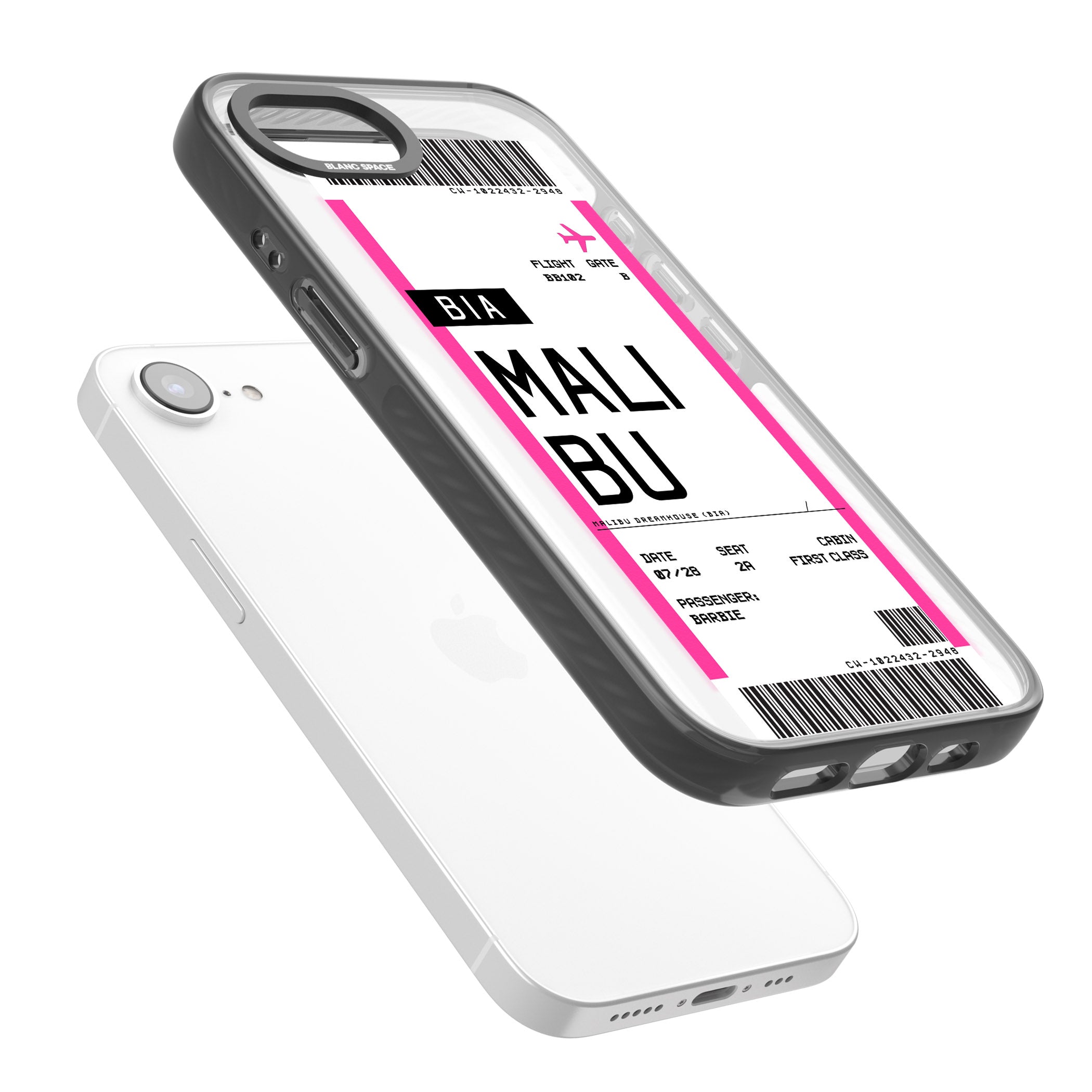 Personalised Pink Malibu Boarding Pass