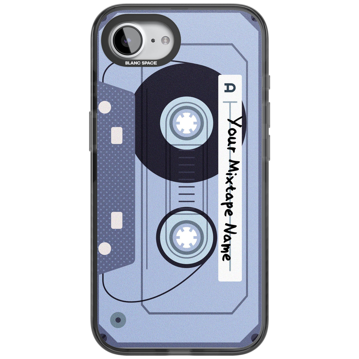 Personalised Retro Mixtape Industrial iPhone 16e / iPhone 17e Impact Black Phone Case front