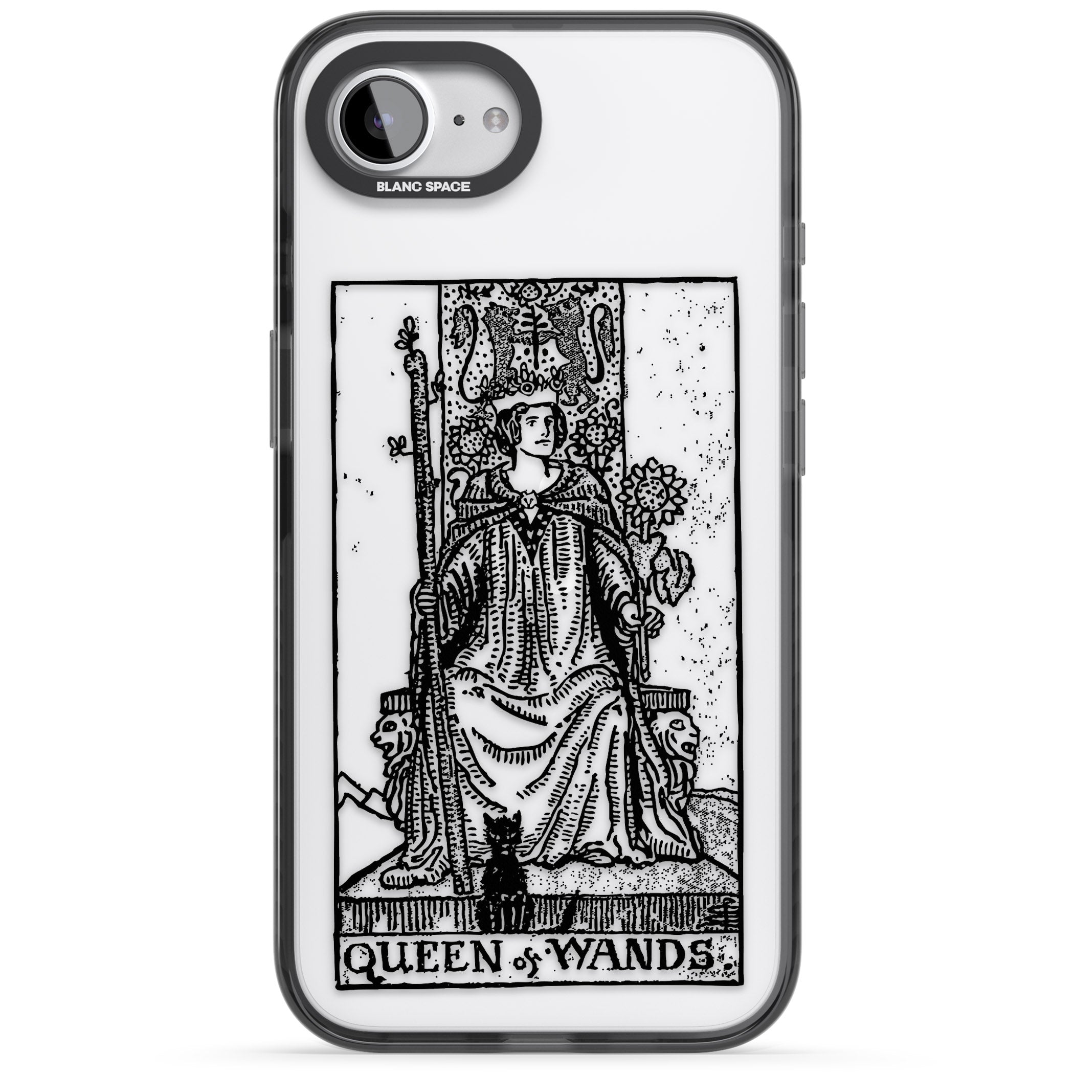 Personalised Queen Of Wands Tarot Card (Clear)