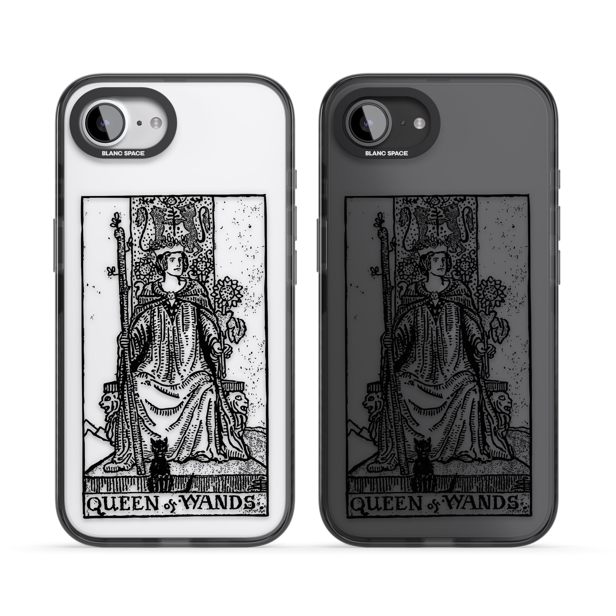 Personalised Queen Of Wands Tarot Card (Clear)