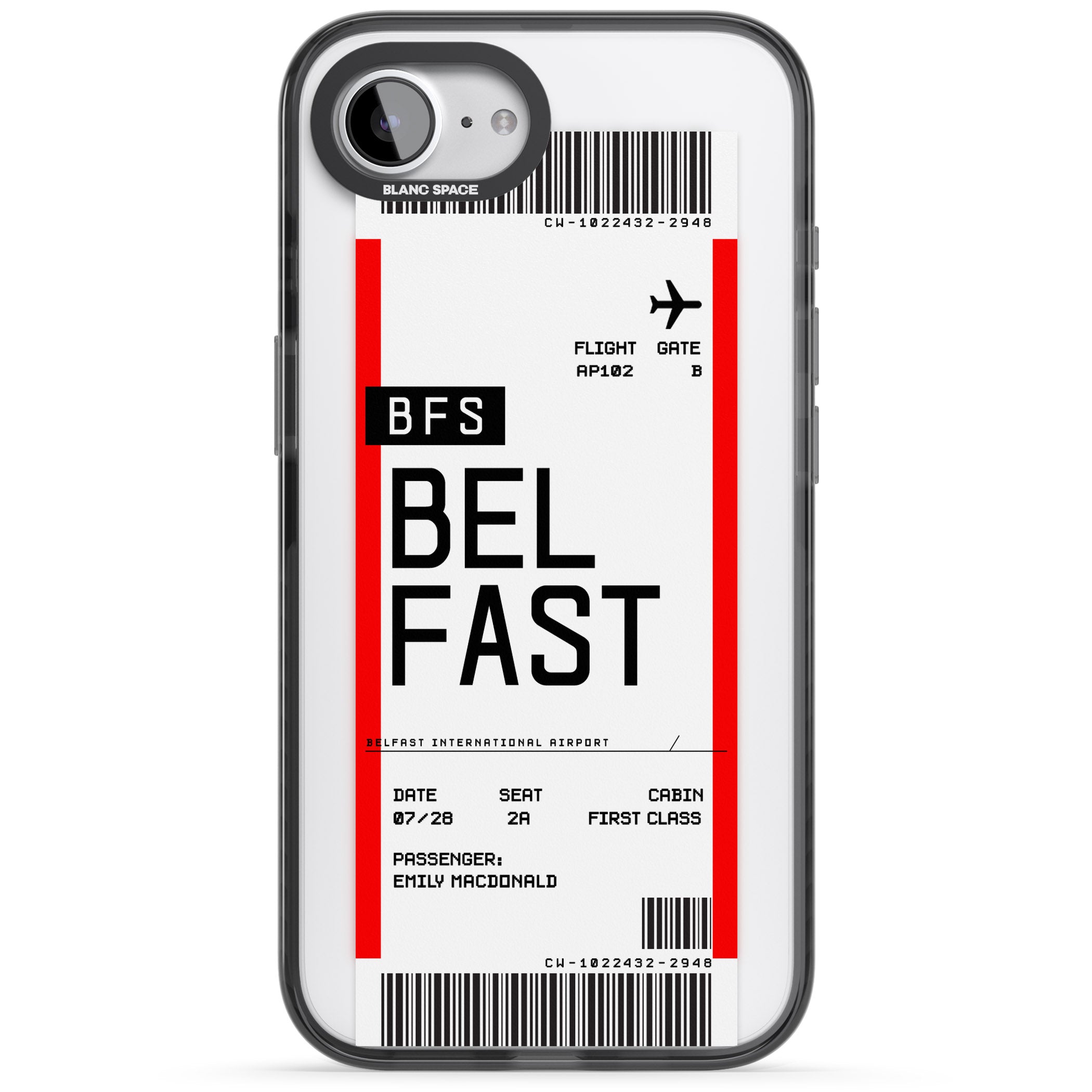 Personalised Belfast Boarding Pass